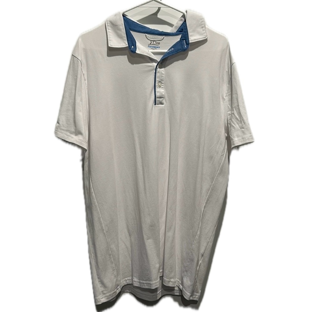 J Crew Performance Polo Color:White Size:L